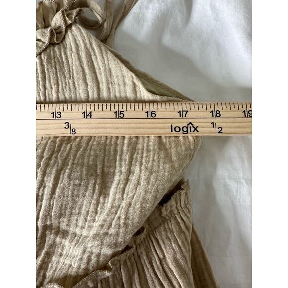 Charlie Holiday Anthropologie Senorita Maxi Dress Tiered Tie-Back - Picture 5 of 7